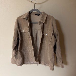 Tan Corduroy Button Up Jacket